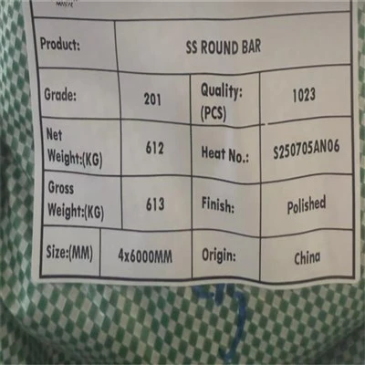 Astm a 276 201 okrogla vrstica iz nerjavečega jekla